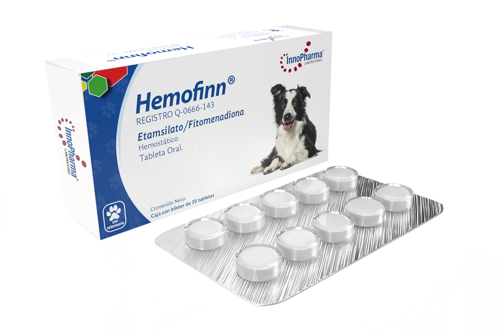Hemofinn Etamsilota/Fitomenadiona Tableta oral 30 tabletas
