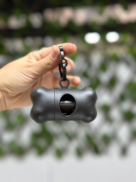 Dispensador de fundas para residuos de mascotas color negro