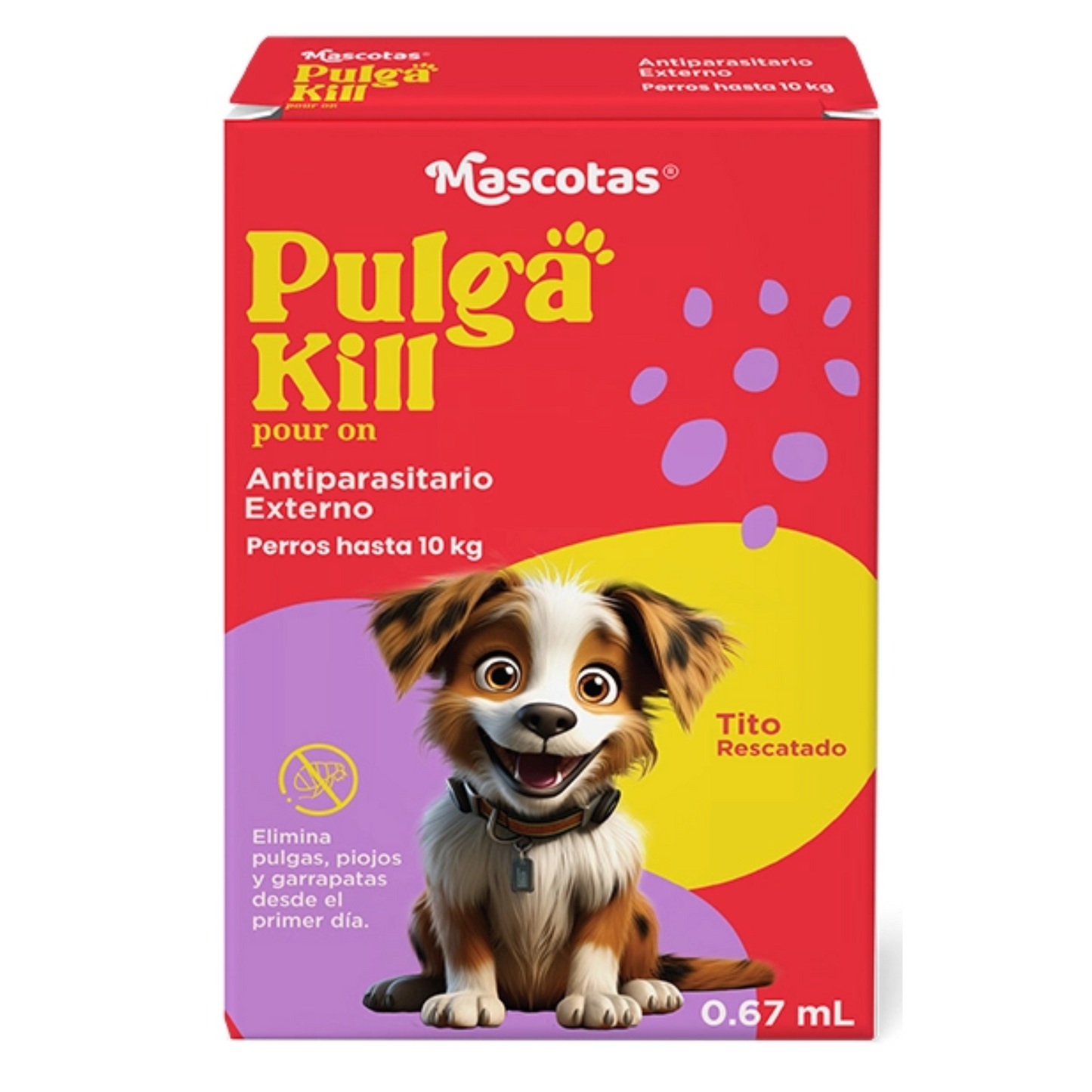 Pipeta Pulga Kill de 0,67mL para perros hasta 10kg