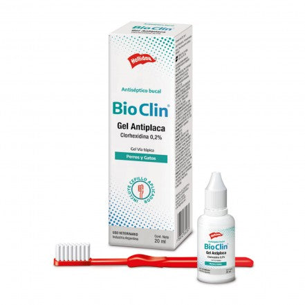 Bio Clin Gel antiplaca antiséptico bucal de 20mL para perros y gatos