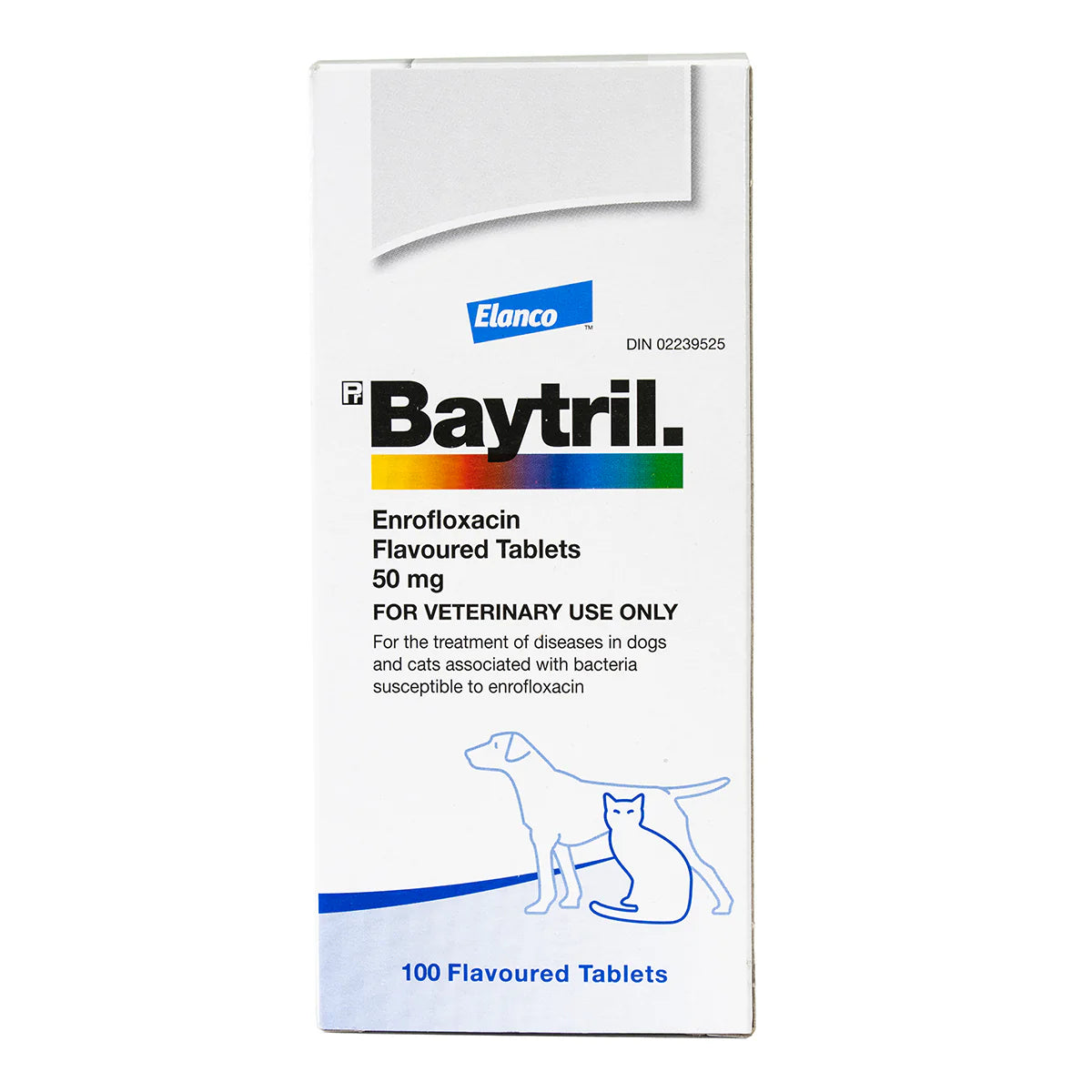 Baytril enrofloxacina de 50mg caja de 10 tabletas