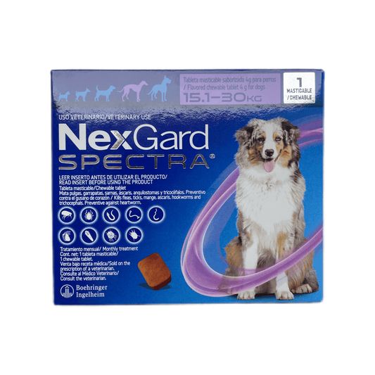 Nexgard Spectra desparasitante para perros interno y externo - AvicMartin Farmacia Veterinaria 