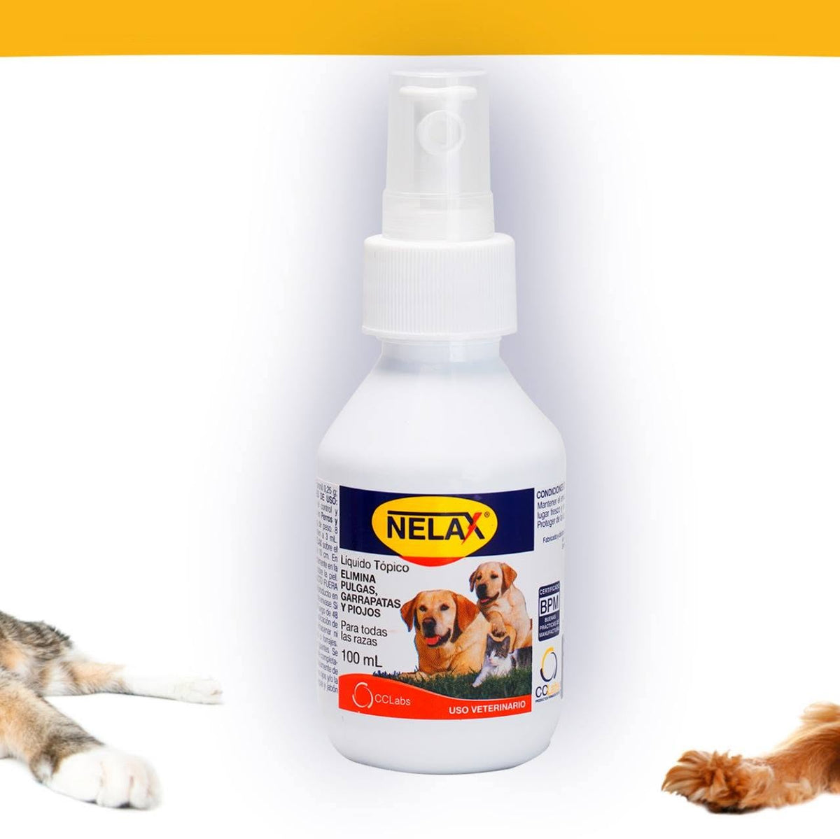 Nelax repelente contra pulgas y garrapatas 100mL