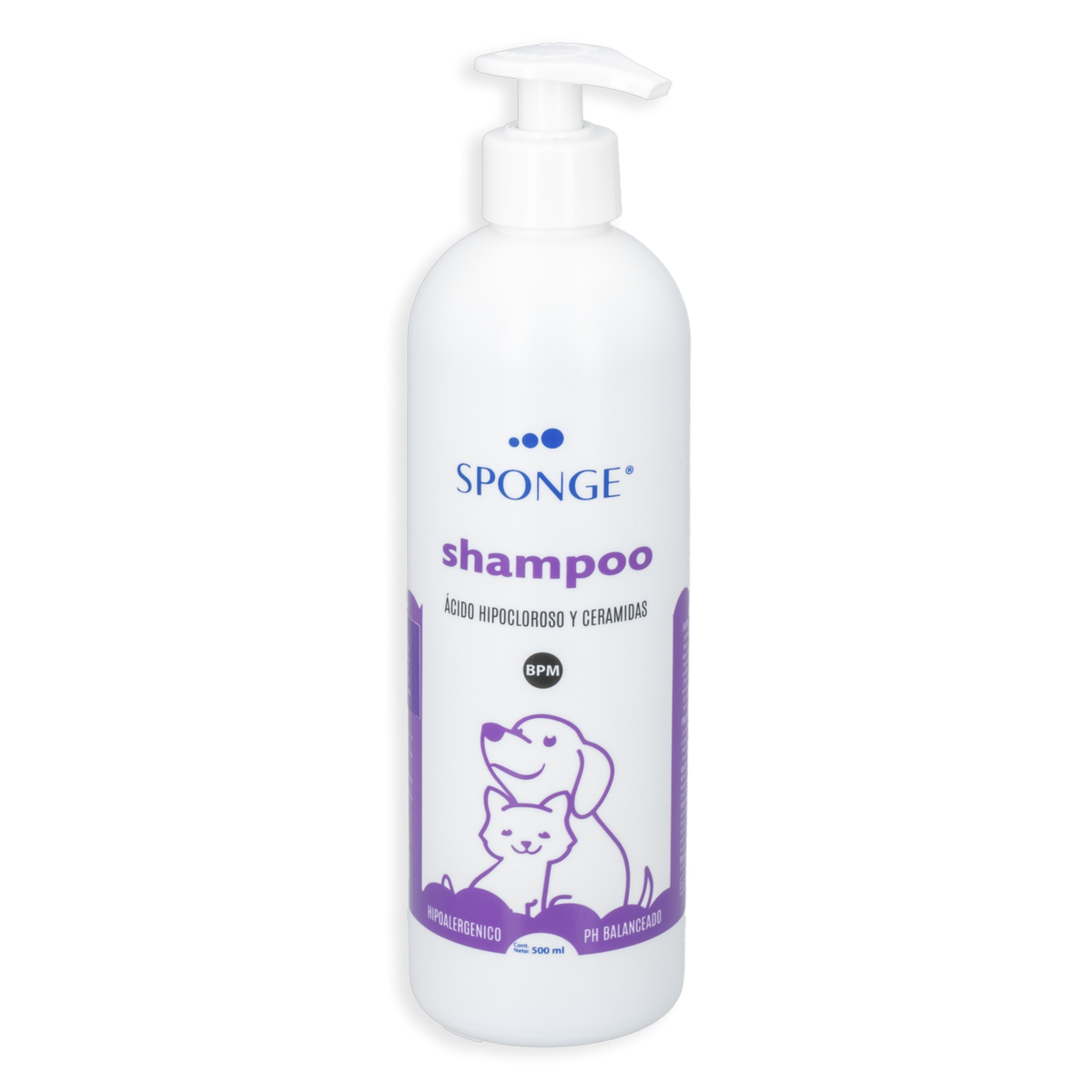Sponge shampoo de ácido hipocloroso y ceramidas de 500mL