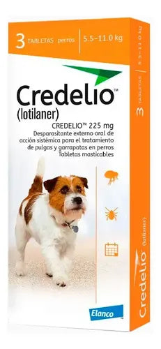 Credelio Lotilaner 225 mg perros de 5.5-11 kg