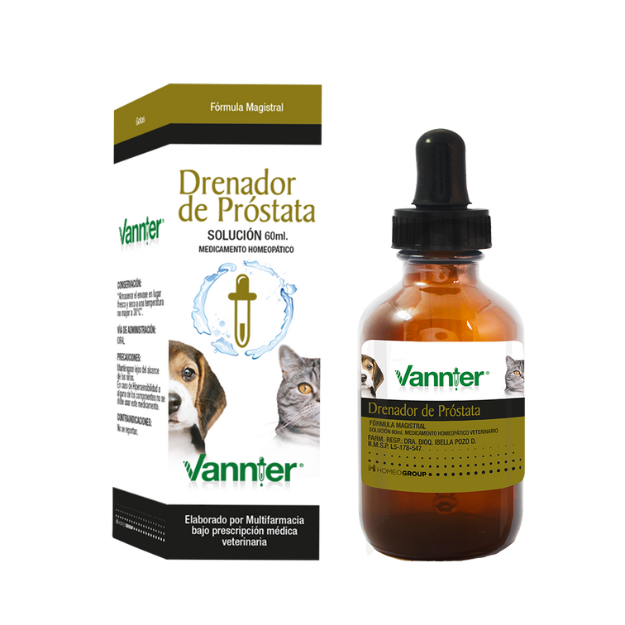 Drenador de Próstata de 60mL para perros y gatos fórmula magistral