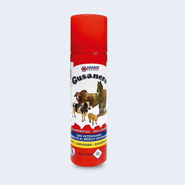 Gusanero spray desinfectante y cicatrizante