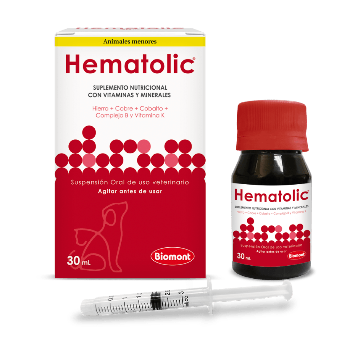 Hematolic Suplemento nutricional con vitaminas y minerales - 30mL - AvicMartin Farmacia Veterinaria 