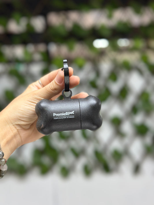 Dispensador de fundas para residuos de mascotas color negro