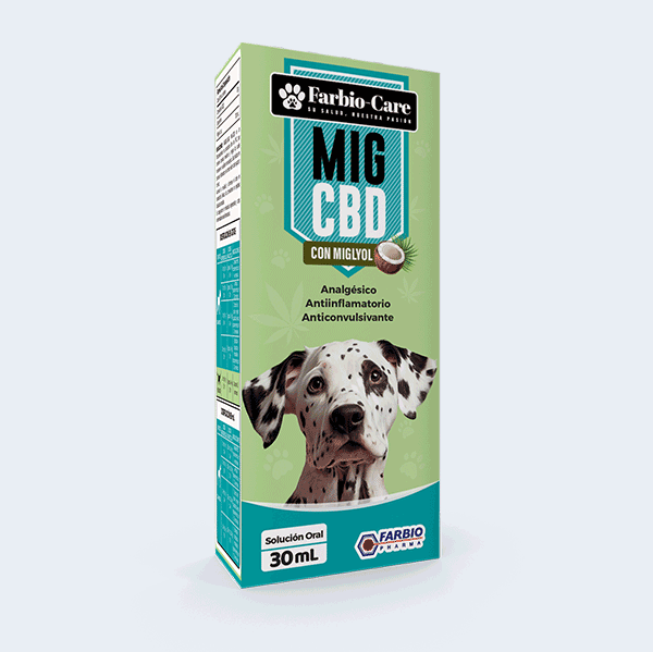 Mig-CBD Solución oral Analgésico, antiinflamatorio, anticonvulcionante de 30mL