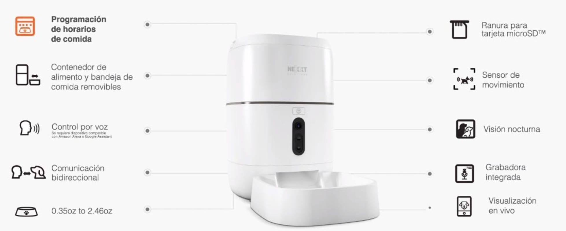 Dispensador inteligente de alimento para mascotas - Nexxt Solutions - AvicMartin Farmacia Veterinaria 