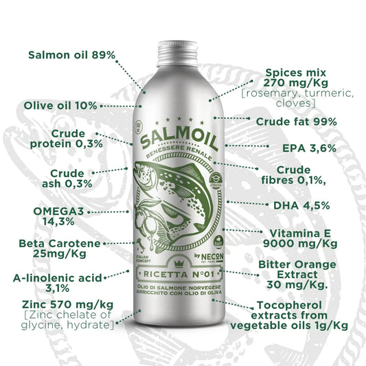 Salmoil Ricetta N° 1 Aceite de salmón para el bienestar renal de 150mL