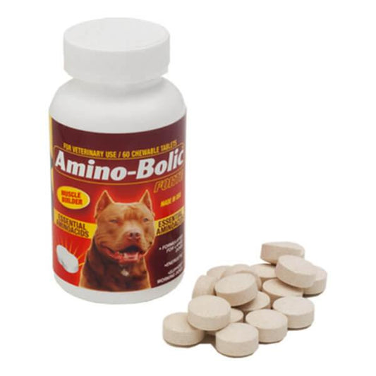Amino-Bolic Forte - frasco de 60 comprimidos con sabor - AvicMartin Farmacia Veterinaria 