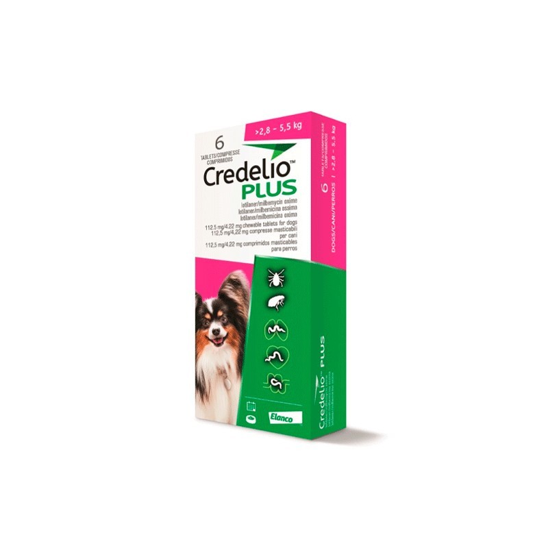 Credelio PLUS mayor a 2,8 - 5,5 kg Lotilaner 112,5 mg