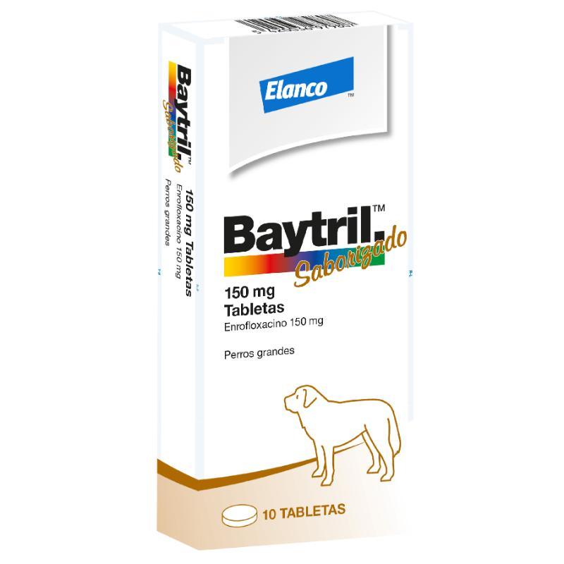 Baytril enrofloxacina 150mg caja de 10 unidades