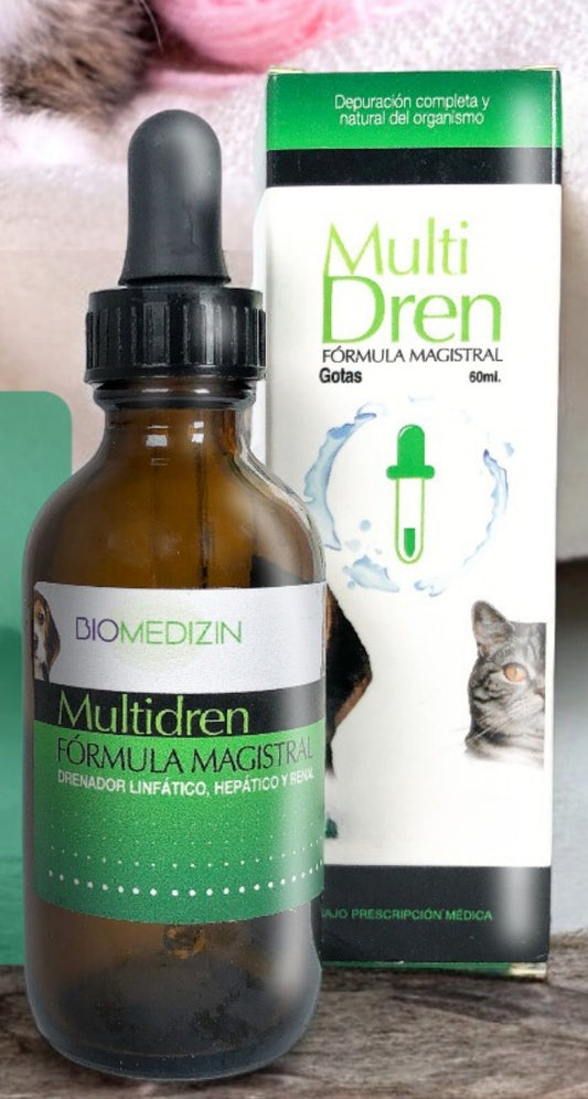 Drenador Multidren de 60mL para perros y gatos fórmula magistral