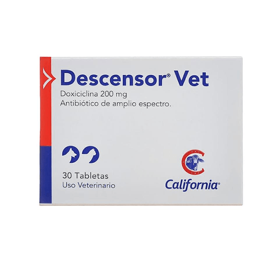 Descensor vet (Doxicilina de 200gr) X 10 tab - AvicMartin Farmacia Veterinaria 