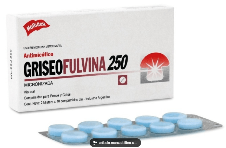 Griseofulvina Holliday 250 - AvicMartin Farmacia Veterinaria 