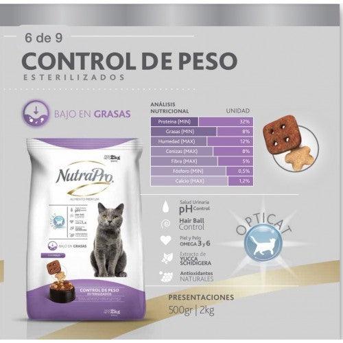 Nutrapro Alimento Gato - Control de Peso - AvicMartin Farmacia Veterinaria 